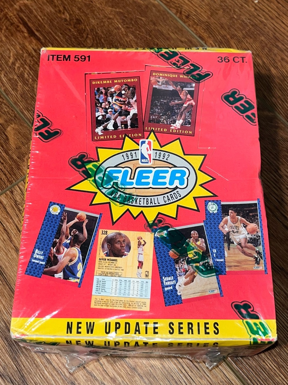 New In Box 1991-1992 Fleer Basketball Card Update Series Factory Sealed Box NBA